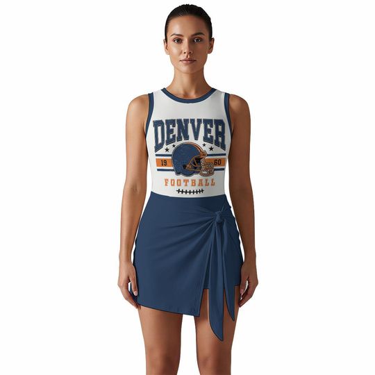 Discover Denver Sleeveless Bodysuit Dress, Womens Swimsuit Dress, One Piece Swim Dress, Cute Summer Fit