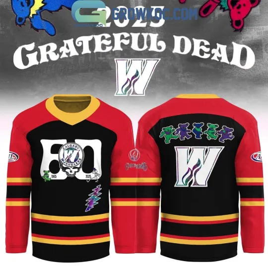 Discover Calgary Wrangler x Grateful *Dead 60 Years 2025 Hockey Jersey Size XS-5XL