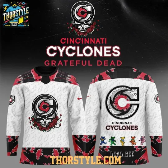 Cyclones Grateful *Dead Night 2025 Celebrating Dead And Company Jersey