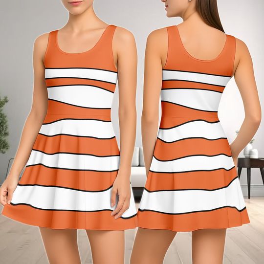 Discover Finding Nemo Skater Dress, Finding Nemo Cosplay Costume Dress, Cosplay Women Dress, Pixar Fish Halloween Outfit, Dress Women Skater