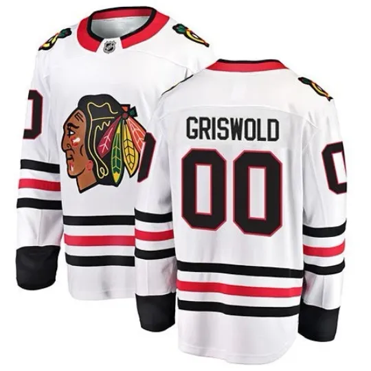 Discover Blackhawk Griswold White Road Breakaway Jersey Size XS-5XL Reprint