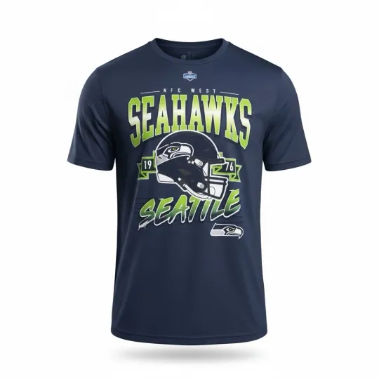 Discover Seattle Seahawks Graphic T-Shirt - Blue