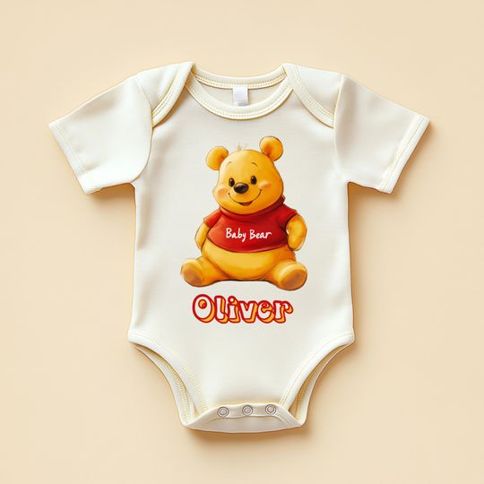 Discover Baby Bear Personalized Name Bodysuit