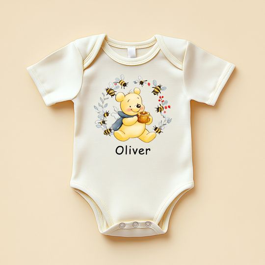 Discover Personalized Name Baby Bear Onesie