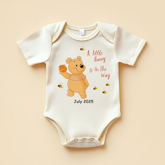 Discover A Little Hunny Is On The Way Onesies, Cute Toddler Outfit, Baby Gift