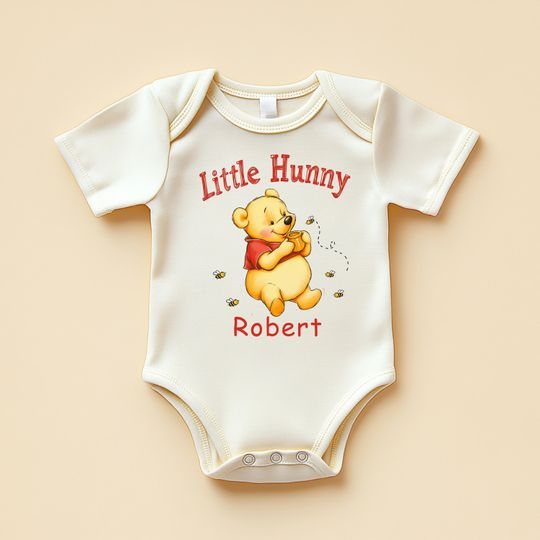 Discover Personalized Name Baby Girl Bear Onesies, Baby Gift