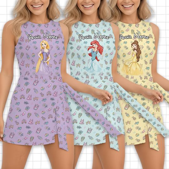 Discover Disney Princess Tennis Dress Skirt, Disney Tennis  Dress, Disney Princess Coquette Skort