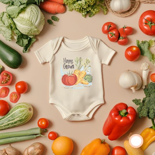 Discover Home Grown Vegetable Baby Bodysuit