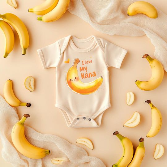 Discover I Love My Nana Banana Bodysuit, Baby Shower Gift, Newborn Outfit