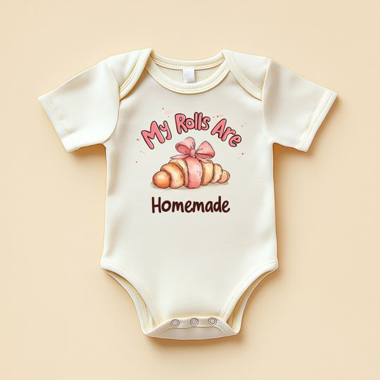 Discover My Rolls Are Homemade Onesie, Baby Outfit, Newborn Gift