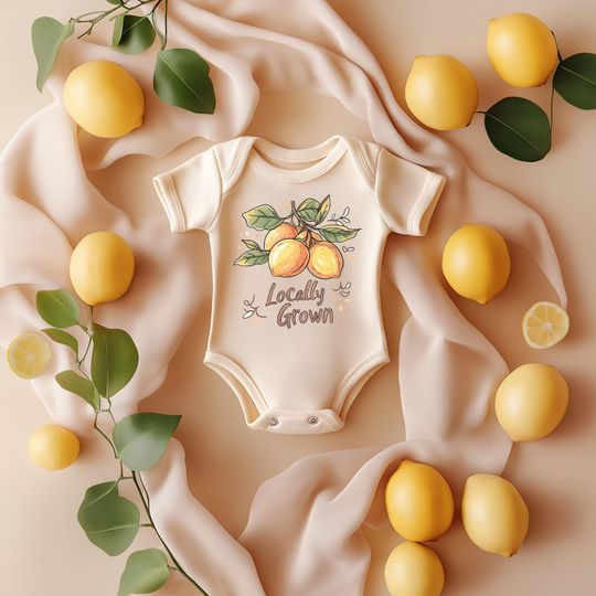 Discover Locally Grown Lemon Baby Bodysuit