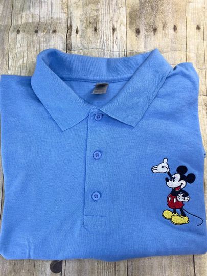 Vintage Mickey Mouse Embroidered Polo Shirt