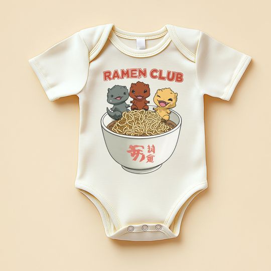 Discover Ramen Dragon Baby Bodysuit, Anime Foodie Onesie Gift