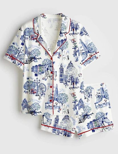 Discover London Christmas Pajama Set, Sleepwear