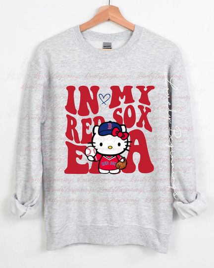 Discover In My Red Sox Era Kitty Sweatshirt, Kawaii, Baseball, Sports