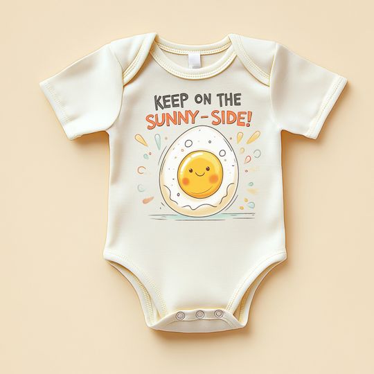Discover Sunny Side Up Egg Baby Bodysuit, Kawaii Breakfast Onesie
