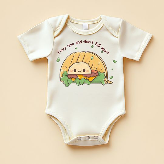 Discover Funny Taco Baby Bodysuit, Every Now and Then I Fall Apart