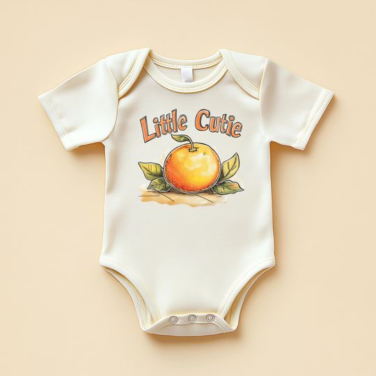 Discover Orange Little Cutie Onesie, Baby Outfit, Newborn Gift