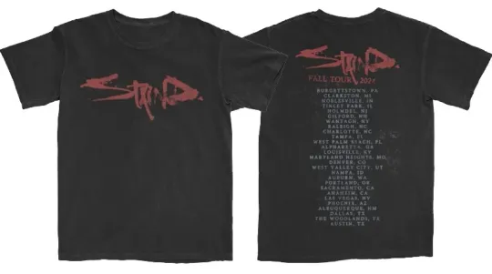 Discover Staind Stacked Logo 2024 Tour Tee Comfort Colors Reprint