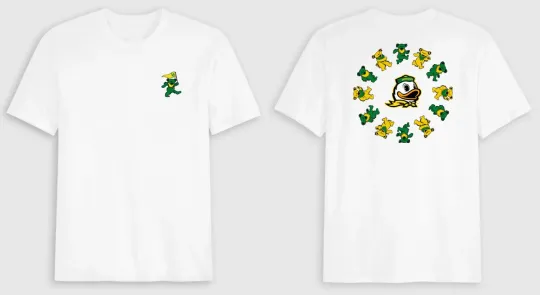 Discover University of Oregon and the Grate*ful Dead Circle Bears Tee Unisex DTG Print