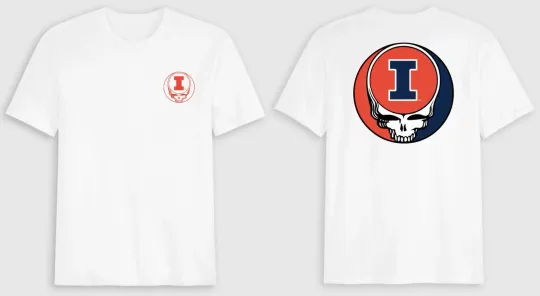 Discover University of Illinois X Grate*ful Dead T-shirt Size S-5XL DTG Print Unisex