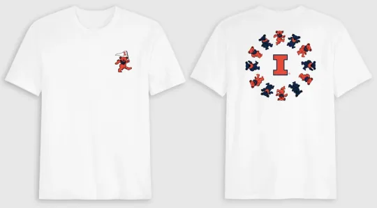 Discover University of Illinois and Grate*ful Dead T-shirt Size S-5XL DTG Print Unisex