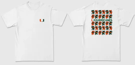 Discover University of Miami and Grate*ful Dead Stacked Bears Tee DTG Print Unisex