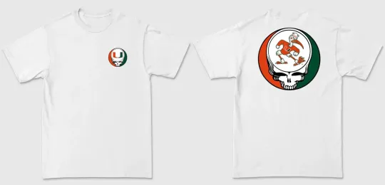 Discover University of Miami and Grate*ful Dead SYF Tee Unisex Size S-5XL