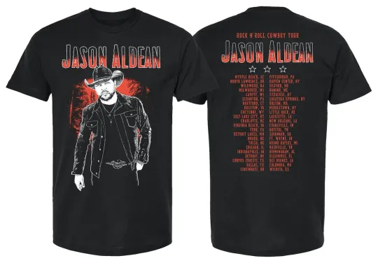 Discover Jason Aldean Rock N Roll Cowboy Tour Tee Size S-5XL Reprint