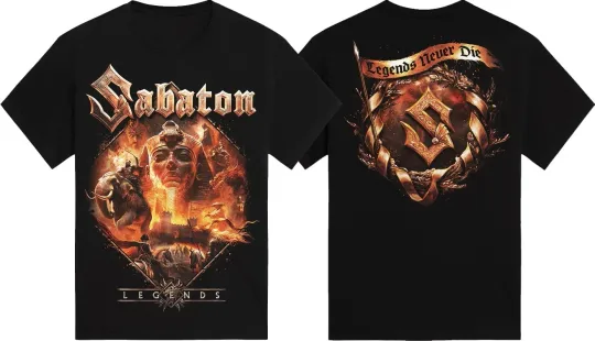 Discover Sabaton Legends Never Die T-shirt Size S-5XL Reprint