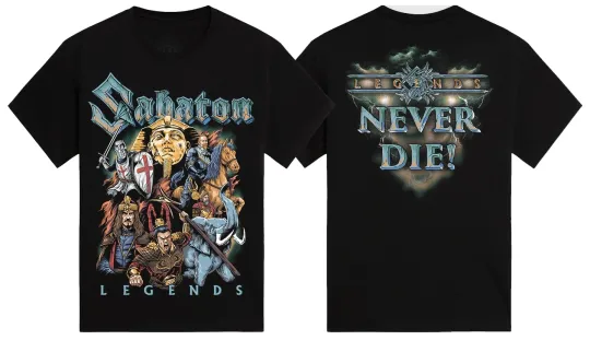 Discover Sabaton Vault Of Legends Blue T-shirt Size S-5XL Reprint