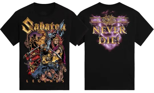 Discover Sabaton Vault Of Legends Purple T-shirt Size S-5XL Reprint