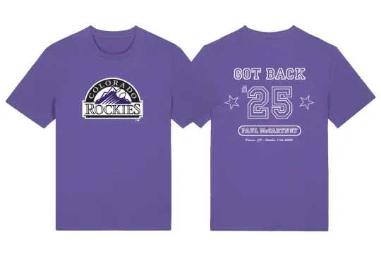 Discover P mccartney x Rockies Got Back 2025 T-Shirt Size S-5XL DTG Reprint