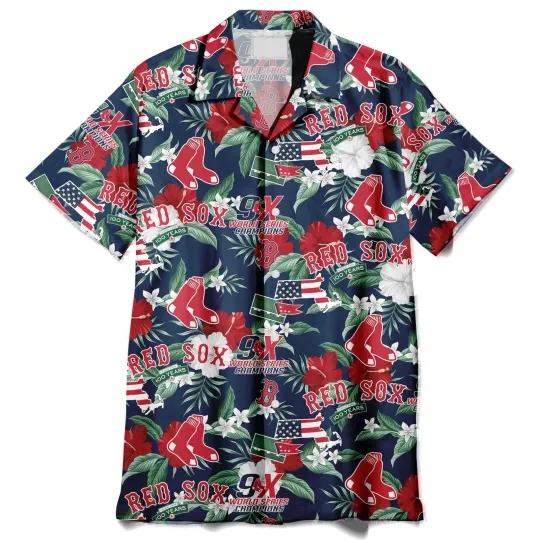 Boston Red Sox Men’s Hawaiian Shirt