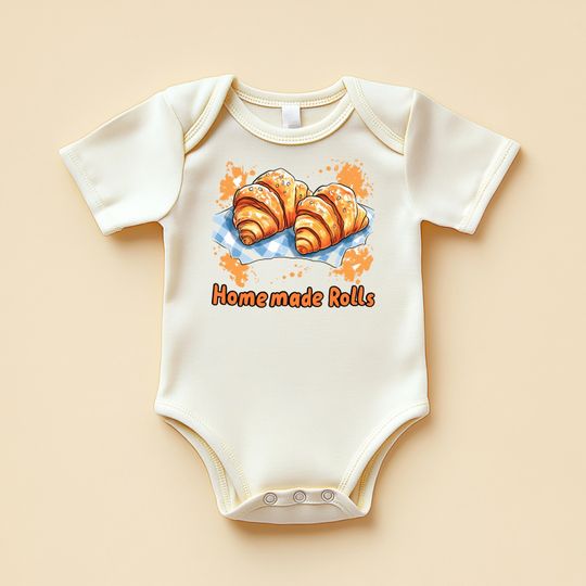 Discover Homemade Rolls Funny Baby Bodysuit