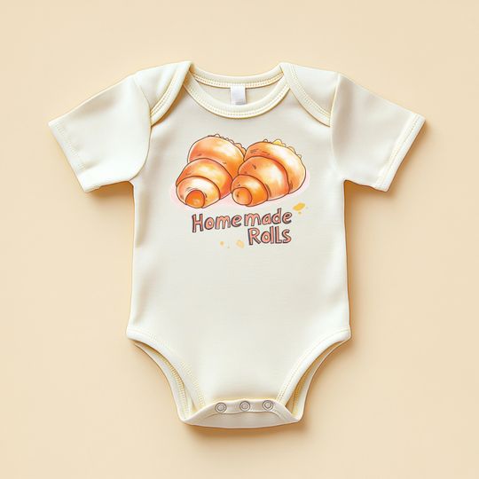 Discover Homemade Rolls Funny Baby Bodysuit