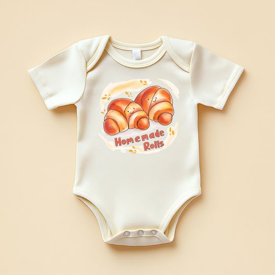 Discover Homemade Rolls Funny Baby Bodysuit