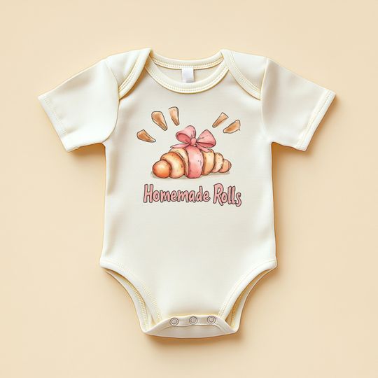 Discover Homemade Rolls Funny Baby Bodysuit