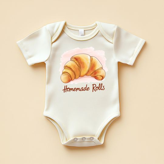 Discover Homemade Rolls Funny Baby Bodysuit
