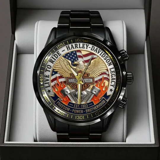 Discover Harley Black Stainless Steel Band Watch
