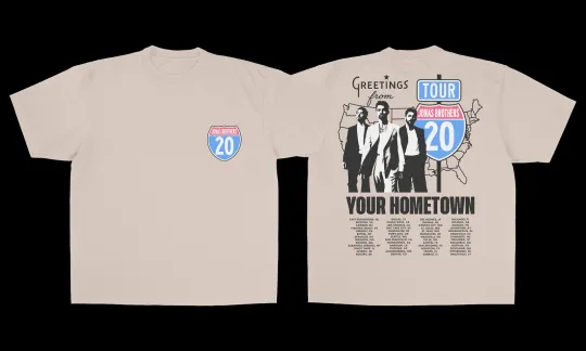 Discover Jonas Brothers Greetings From Your Hometown Route 20 Tour Tee Reprint