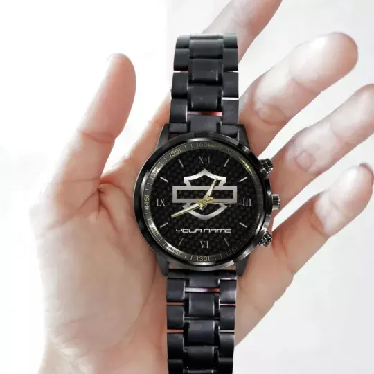 Discover Haarleyy Davidson Black Steel Band Watch for HD Fans