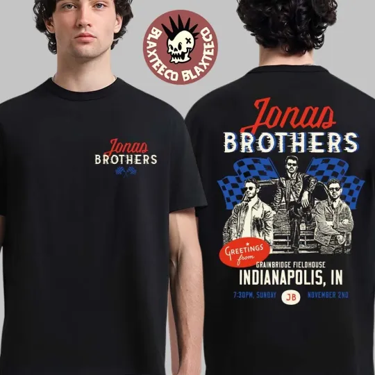 Discover Jonas Brothers Indianapolis IN 2025 Event Tee At Gainbridge Fieldhouse Shirt