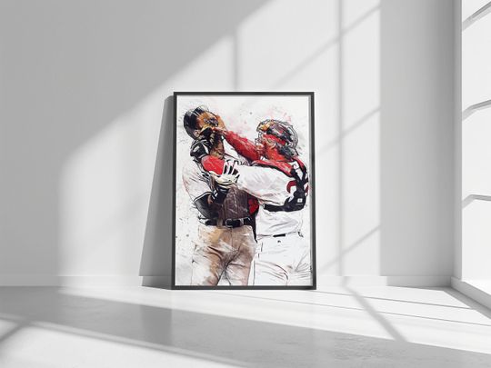 Discover Jason Varitek Poster, Boston Red Sox, Alex Rodriguez | Printed Poster, Sports Art, Kids, Man Cave, Fan Cave Gift
