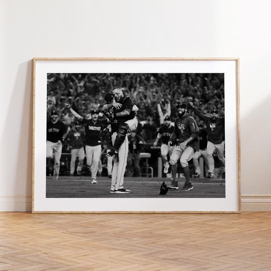 2018 Boston Red Sox, World Series Print, Baseball Poster, Boston Red Sox Fan Gift, Black and White Wall Art, Photograph Prints