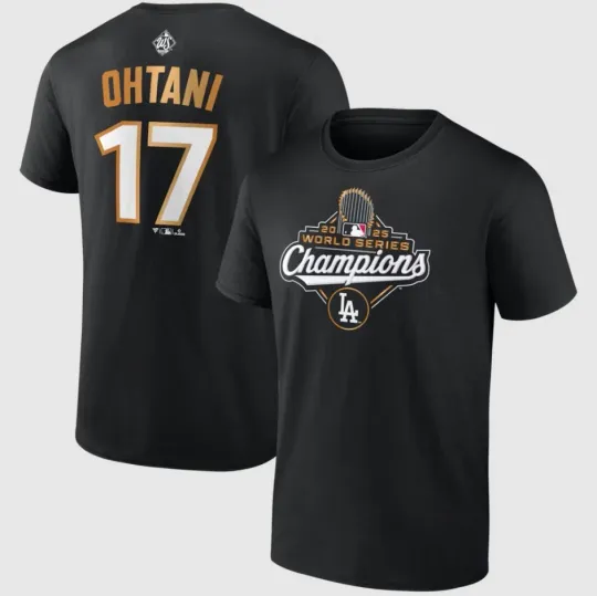 Discover Ohtani Dodgers 2025 World Series Champions Name Number T-Shirt Reprint
