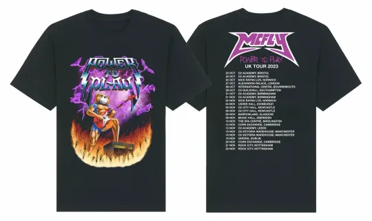 Discover Mcfly Power To Play Epic Teddy UK 2023 Tour Tee Size S-5XL Reprint