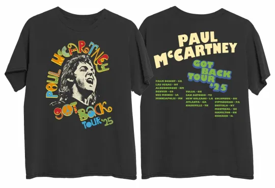 Discover P mccartney Got Back 2025 Peace T-Shirt Size S-5XL