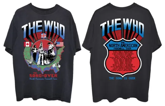 The Who The Song is Over North America Highway Dateback T-Shirt