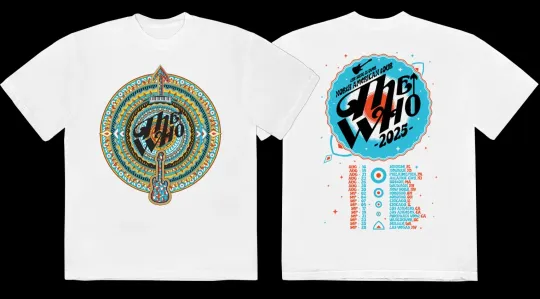 Discover The Who The Song is Over Guitar Arrow Dateback T-Shirt Size S-5XL